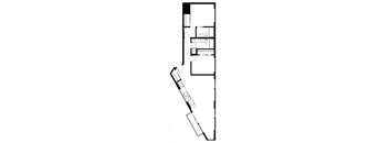 A floor plan of a house with a kitchen, living room, and bedrooms.