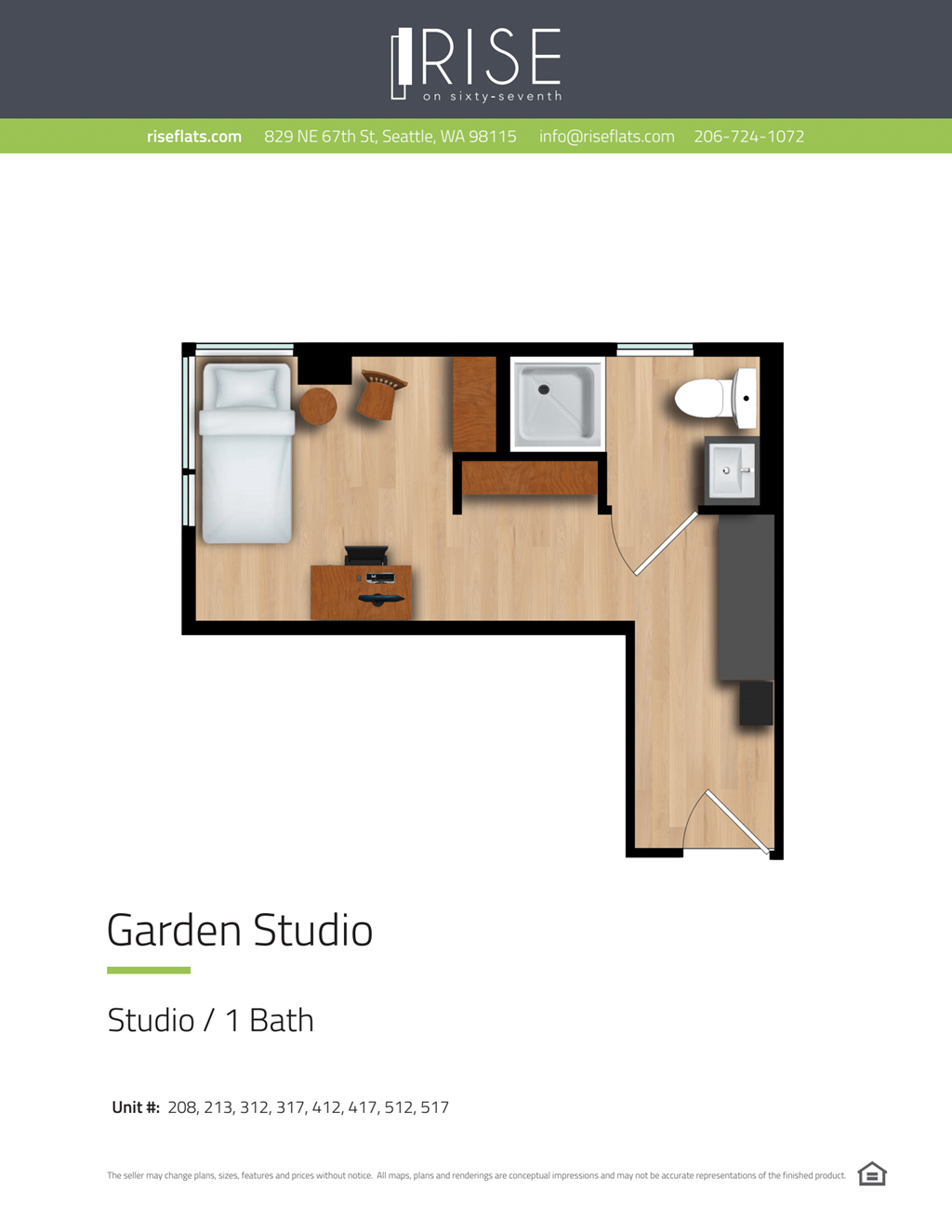 bedroom floor plan studio 1 bath the gallery residences  studio
