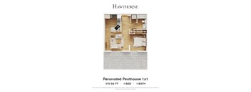 Renovated Penthouse 1x1