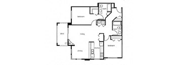 the black and white floor plan of a house