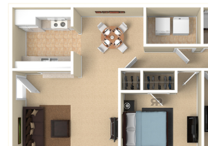2 Bedroom 1 Bath