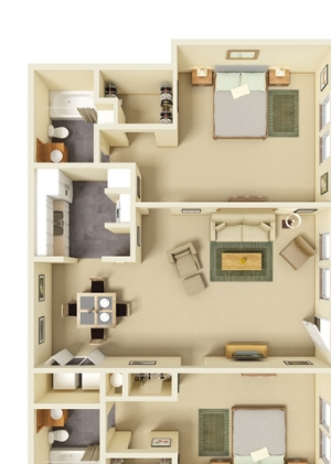 2 Bedroom 2 Bath
