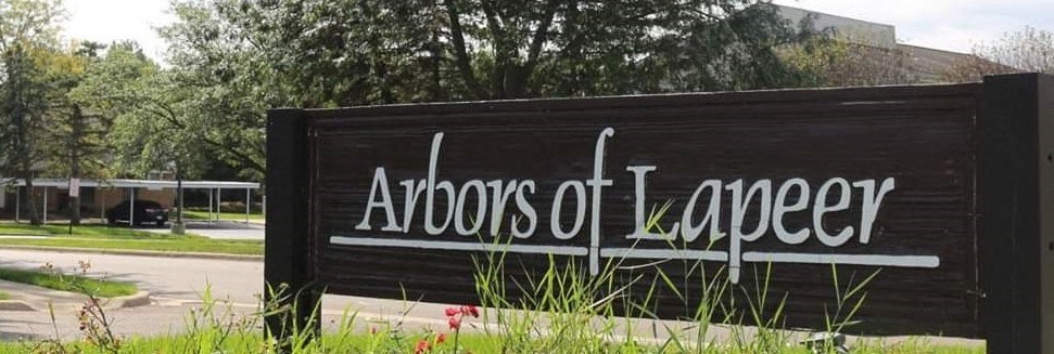 a sign in front of ananso lapeer hospital