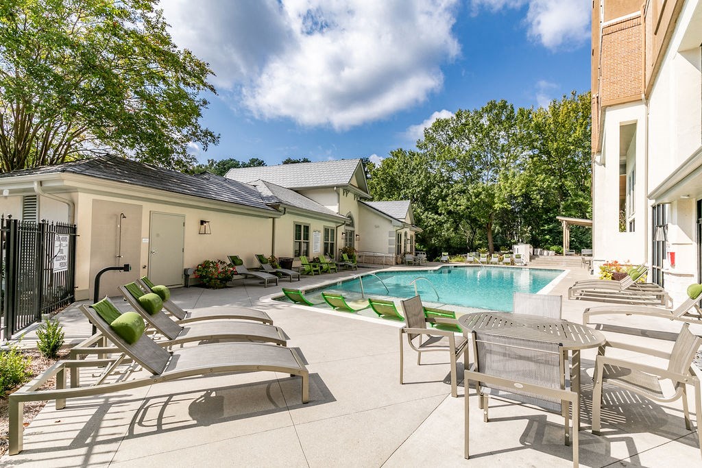 Poolside Relaxing Chairs at 1401 West Paces, Atlanta, GA
