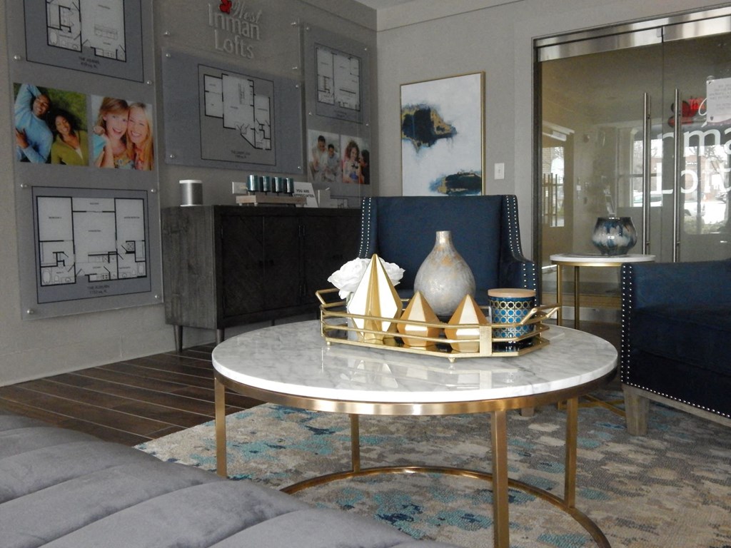 Leasing Office interior at West Inman Lofts Apartments, Atlanta, GA, 30312