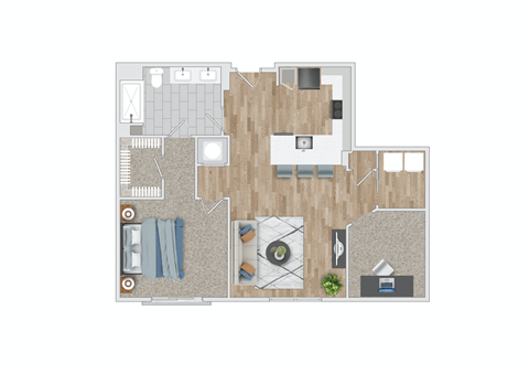 a floor plan of a two bedroom apartment