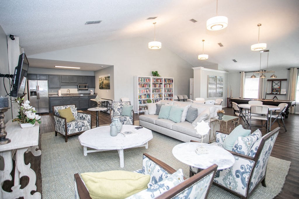 clubhouse lobby seating area