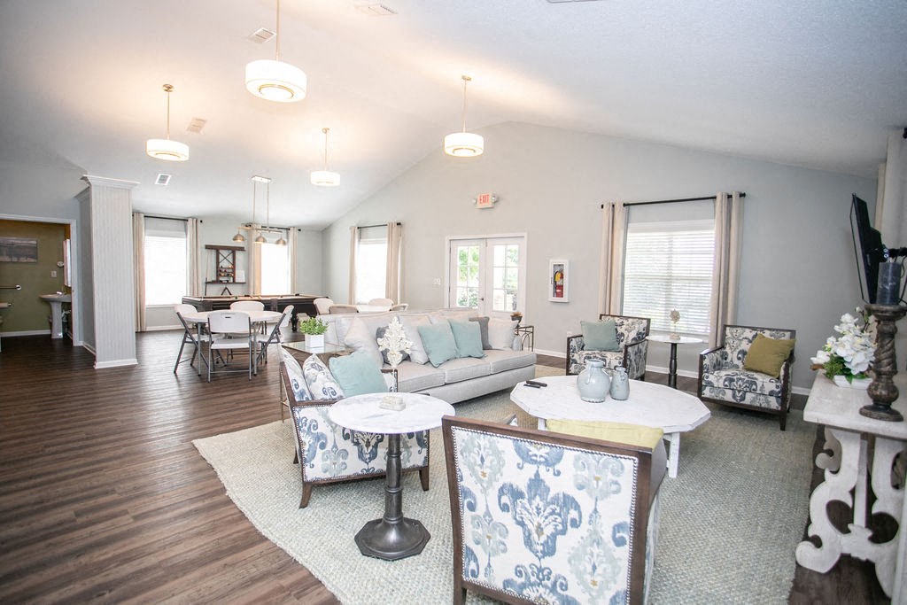 clubhouse lobby seating area