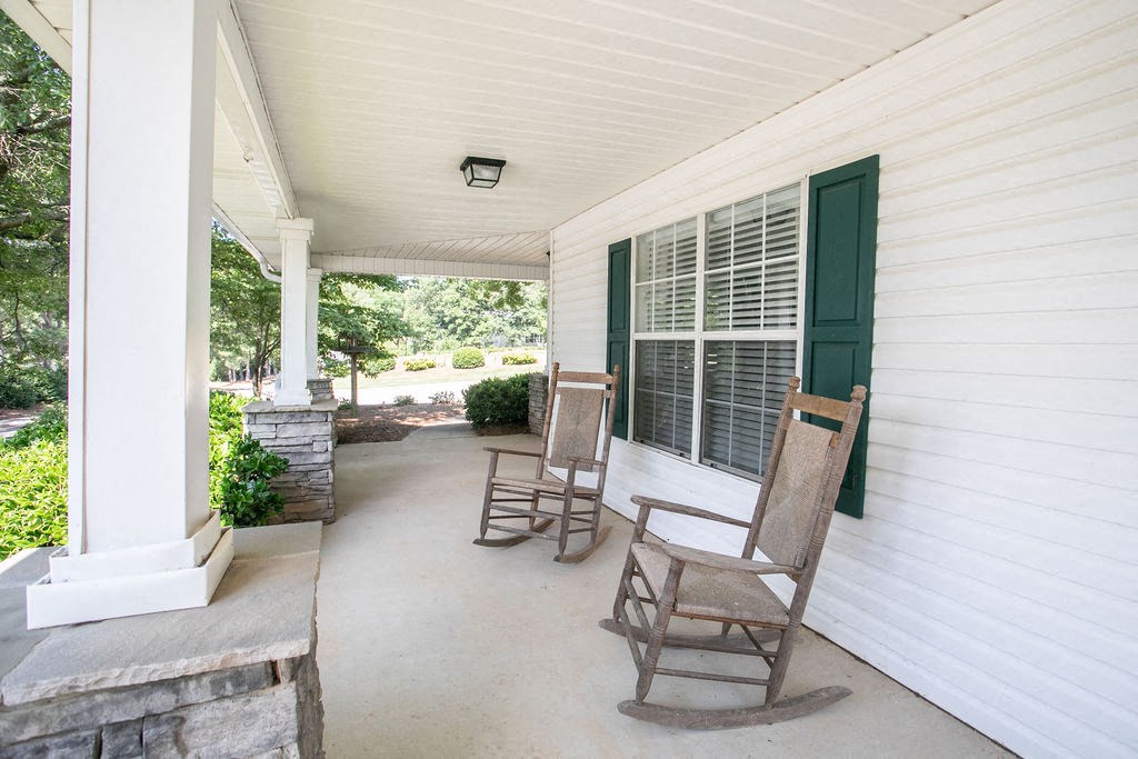 rocking chair front porch of clubhouse