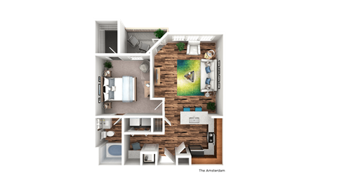 Amsterdam Floor Plan at The Pointe at Suwanee Station, Suwanee, 30024