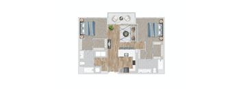 a floor plan of a bedroom apartment