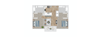 a floor plan of a bedroom apartment