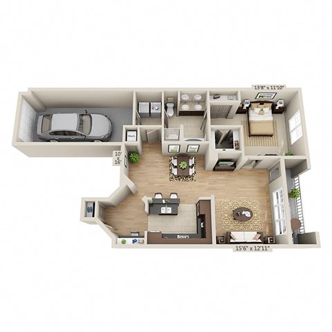 A1AG Floor Plan at The Estates at Ballantyne, Charlotte, NC, 28277
