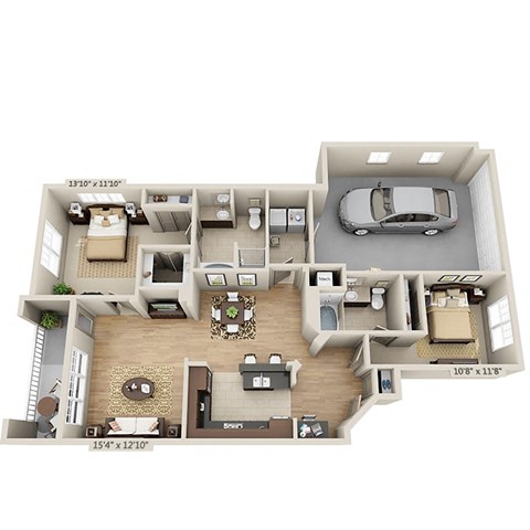 B2AG Floor Plan at The Estates at Ballantyne, Charlotte, NC