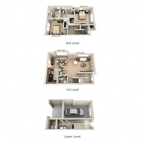 B2BTG Floor Plan at The Estates at Ballantyne, Charlotte, NC, 28277