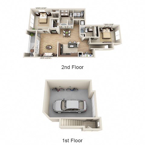B3AG Floor Plan at The Estates at Ballantyne, Charlotte, North Carolina