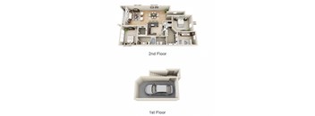 B3BG Floor Plan at The Estates at Ballantyne, North Carolina