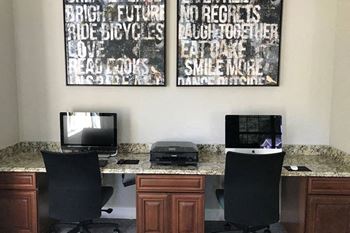 Resident Business Center With Computer and Printer at Lullwater at Calumet, Georgia, 30263