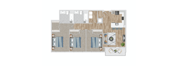 a floor plan of a two bedroom apartment