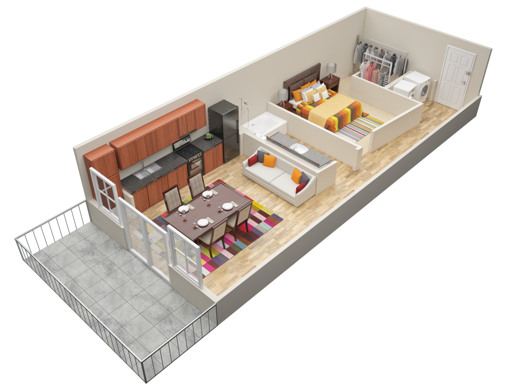 Studio 1 bed 1 bath  E1 at Mariposa Lofts, Atlanta, GA