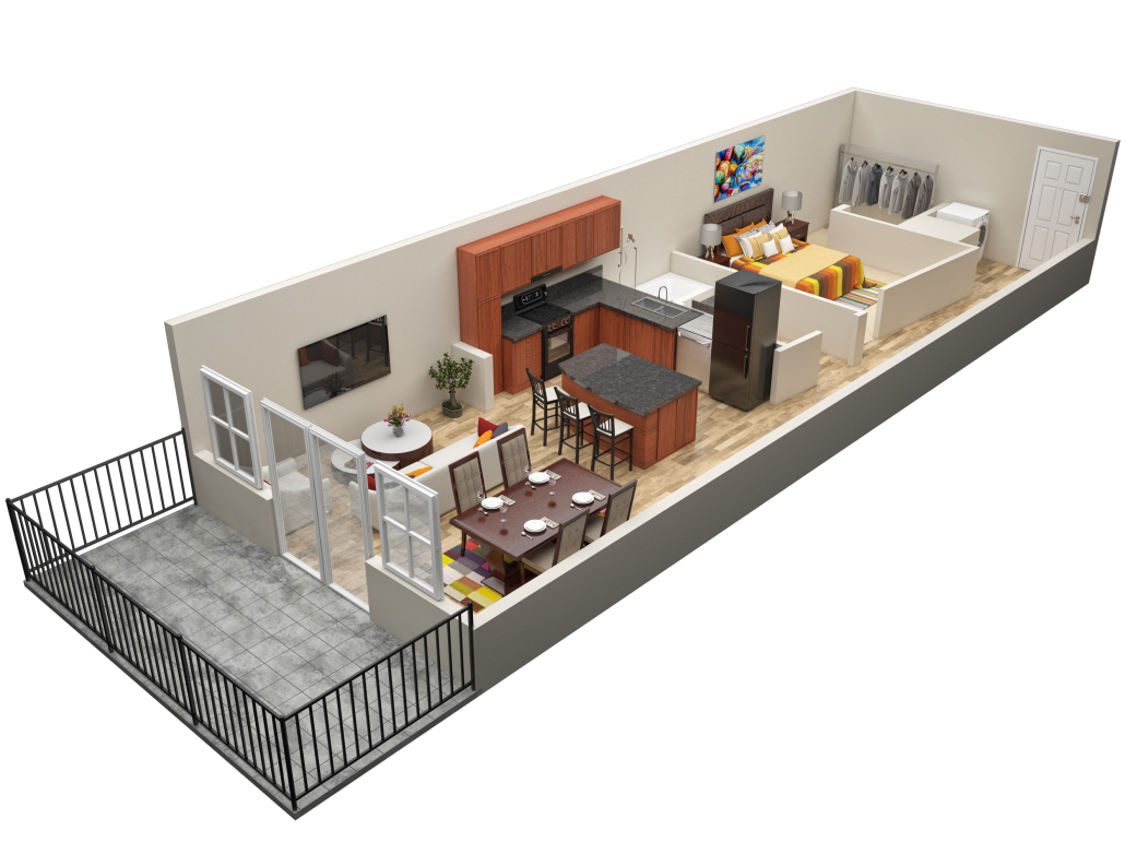 Studio 1 bed 1 bath E2 at Mariposa Lofts, Atlanta, 30307