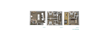 the brook 3x3 floor plan  studio  460 sq ft
