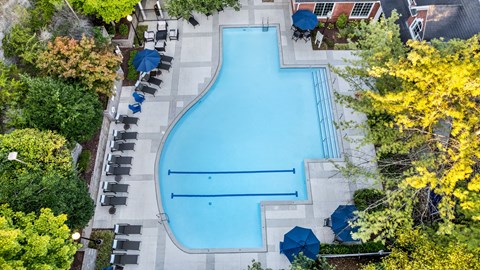 Aerial Pool View at The Estates at Brentwood, Brentwood, 37027
