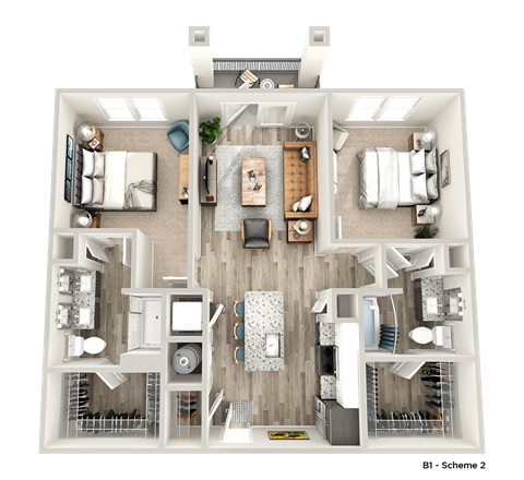 bedroom floor plan an in 3d
