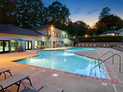 Twilight Pool at Seven Pines, Alpharetta, Georgia