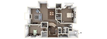 2X2A Floor Plan at Seven Pines, Alpharetta