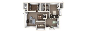 2X2B Floor Plan at Seven Pines, Georgia, 30022