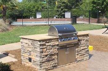 grill in courtyard