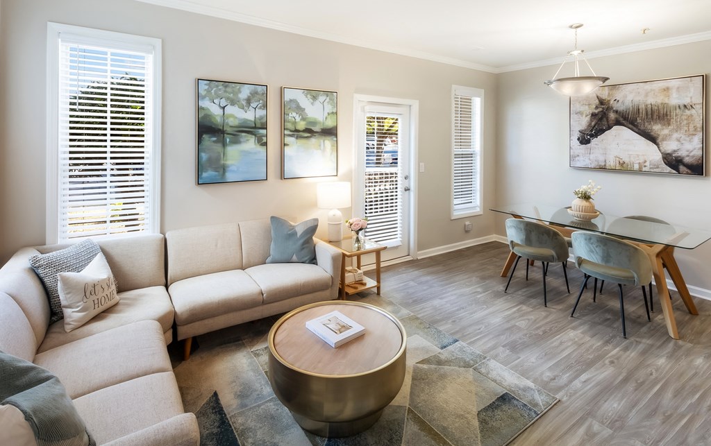 Living Room With Dining at Grayson Park Estates, Georgia, 30017
