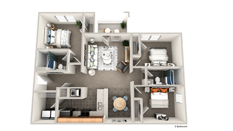 3 bedroom floor plan