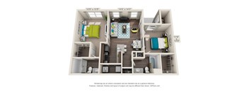 a 1 bedroom floor plan  1190 sq ft at Echo at Lake Norman, North Carolina, 28117