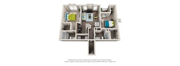 a floor plan of a 2100 sq ft 3 at Echo at Lake Norman, Mooresville, NC 28117
