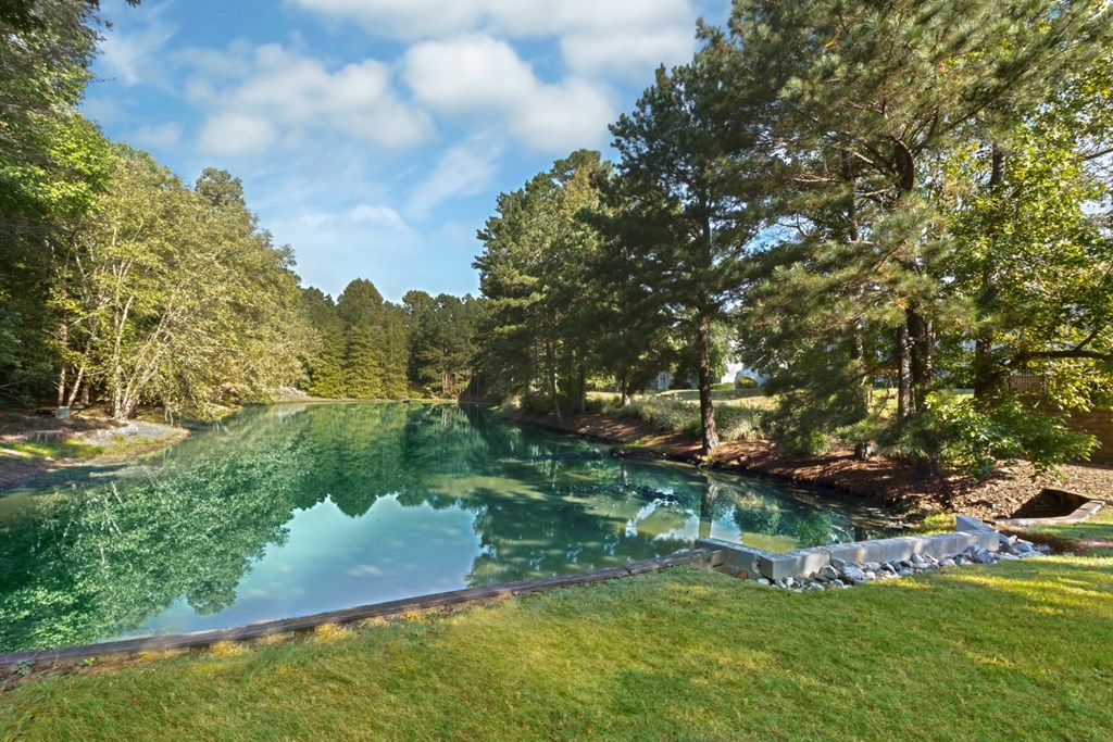 lake with walking trails at Lullwater at Calumet, Newnan