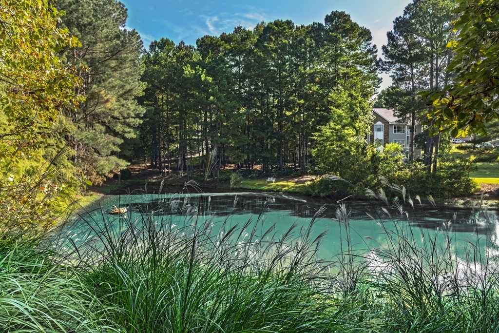 lake with walking trails at Lullwater at Calumet, Newnan