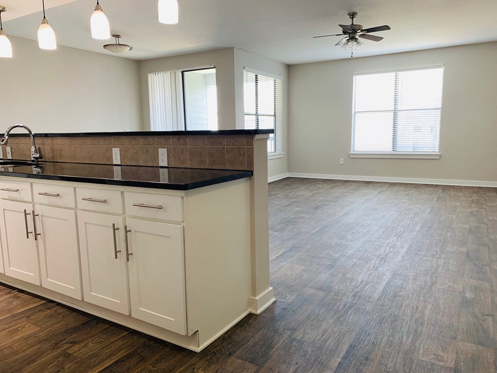 Renovated Piedmont Living Room at West Inman Lofts Apartments, Atlanta, GA