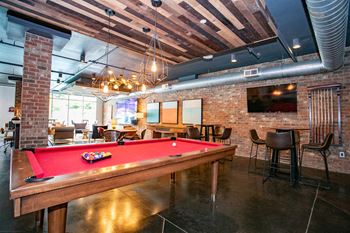 Clubhouse interior at Mariposa Lofts, Atlanta, GA