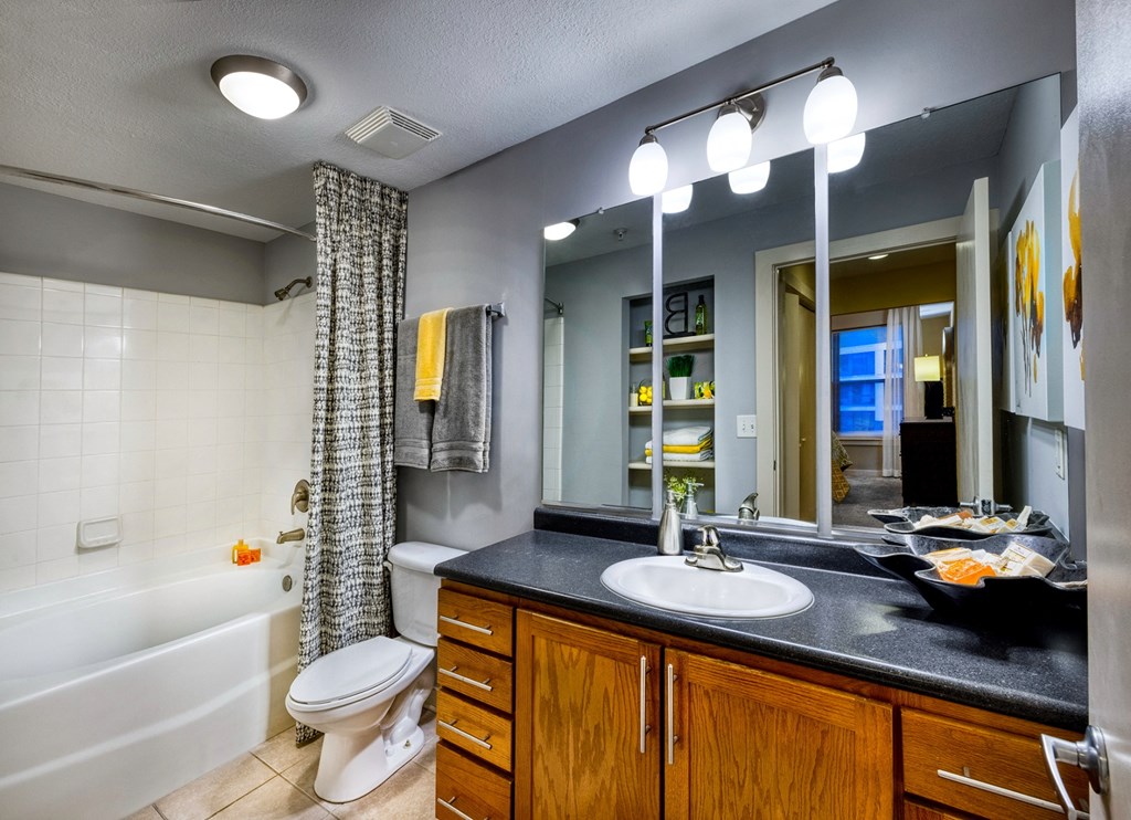 Chelsea bathroom at West Inman Lofts Apartments, Georgia