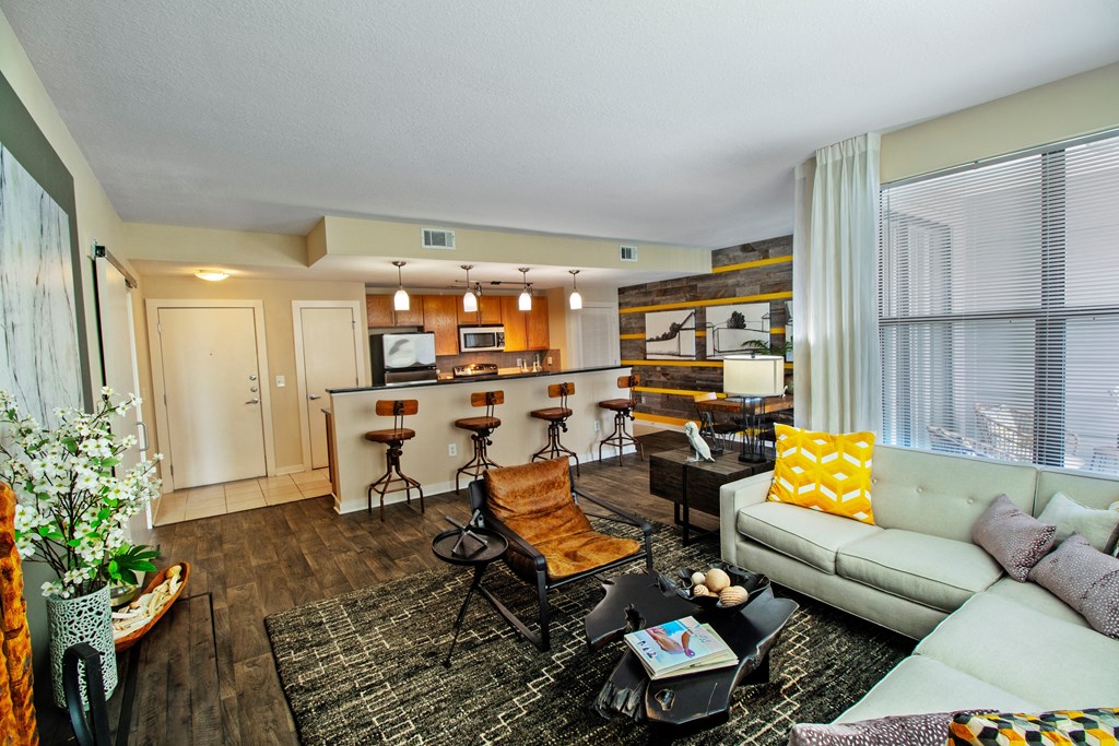 Living Room at West Inman Lofts Apartments, Atlanta, GA