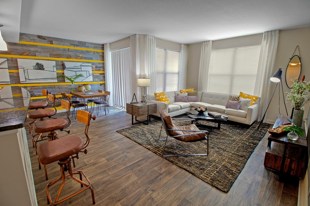 Chelsea Living Room at West Inman Lofts Apartments, Atlanta, GA
