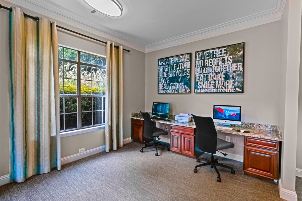 Business Center with duel computer stationn at Lullwater at Calumet, Georgia