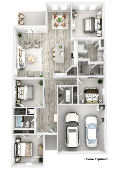 a floor plan of a house with a car and a garage