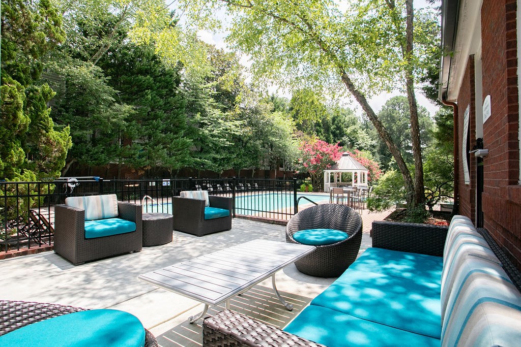 Poolside Lounge Area at The Point at Perimeter, Dunwoody, GA