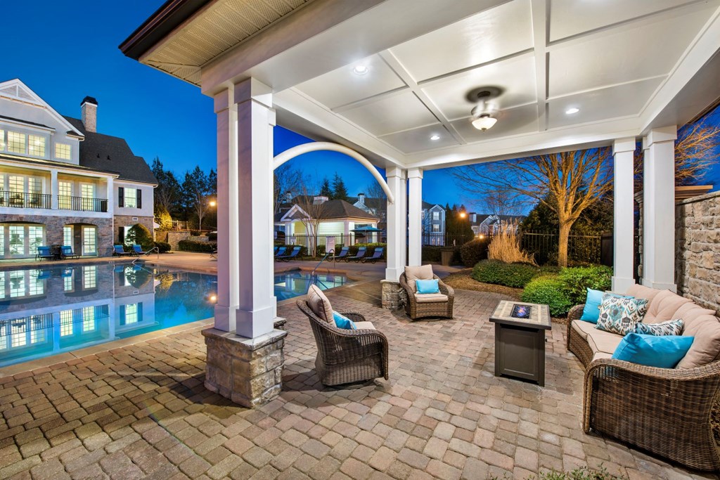 Pool Lounge at The Pointe at Suwanee Station, Suwanee, GA