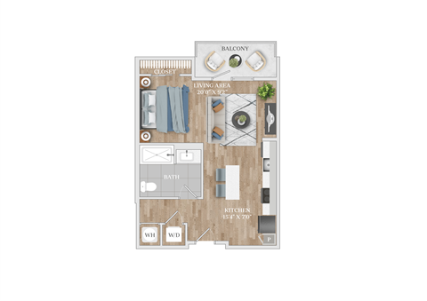 bedroom floor plan | luxury apartments in towson md | the southerly