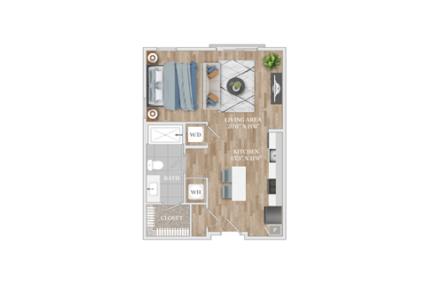 bedroom floor plan | luxury apartments in towson md | the southerly