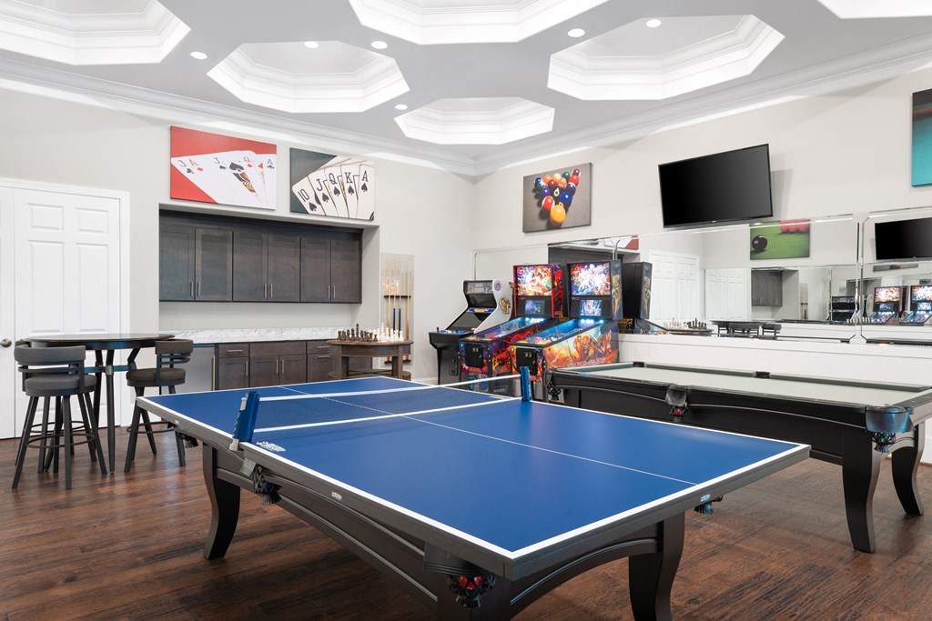 our games room is the perfect place to play a game of ping pong or a game